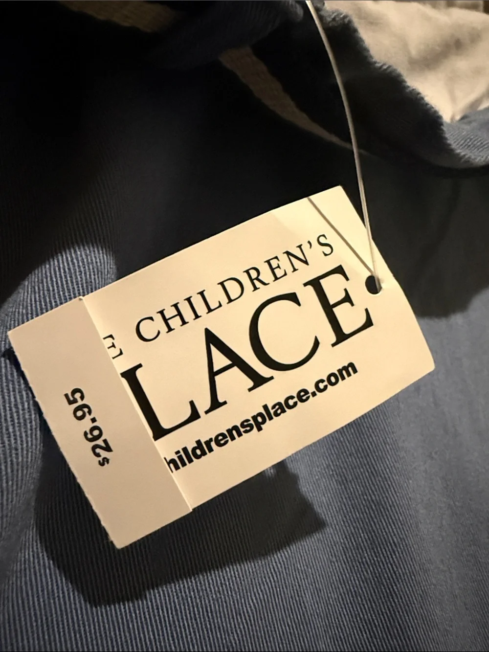 The Children's Place Navy Blue Chino Pants with Striped Belt